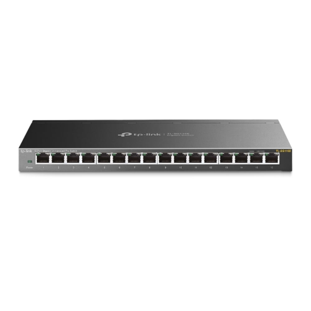 SWITCH TP-LINK TL-SG116E V2.2, 16 PUERTOS GIGABIT 10/100/1000MBPS, GESTIONABLE - P/N: TLSG116E
