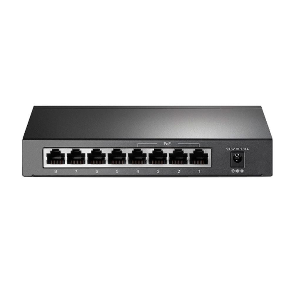 SWITCH TP-LINK TL-SG1008P 8 PUERTOS 10/100/1000MBPS 4 PORT POE NEGRO P/N: TL-SG1008P