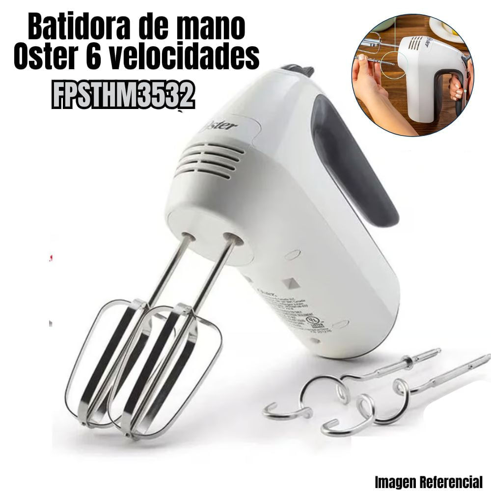 Batidora de Mano Oster con 6 velocidades + Función Turbo - FPSTHM3532