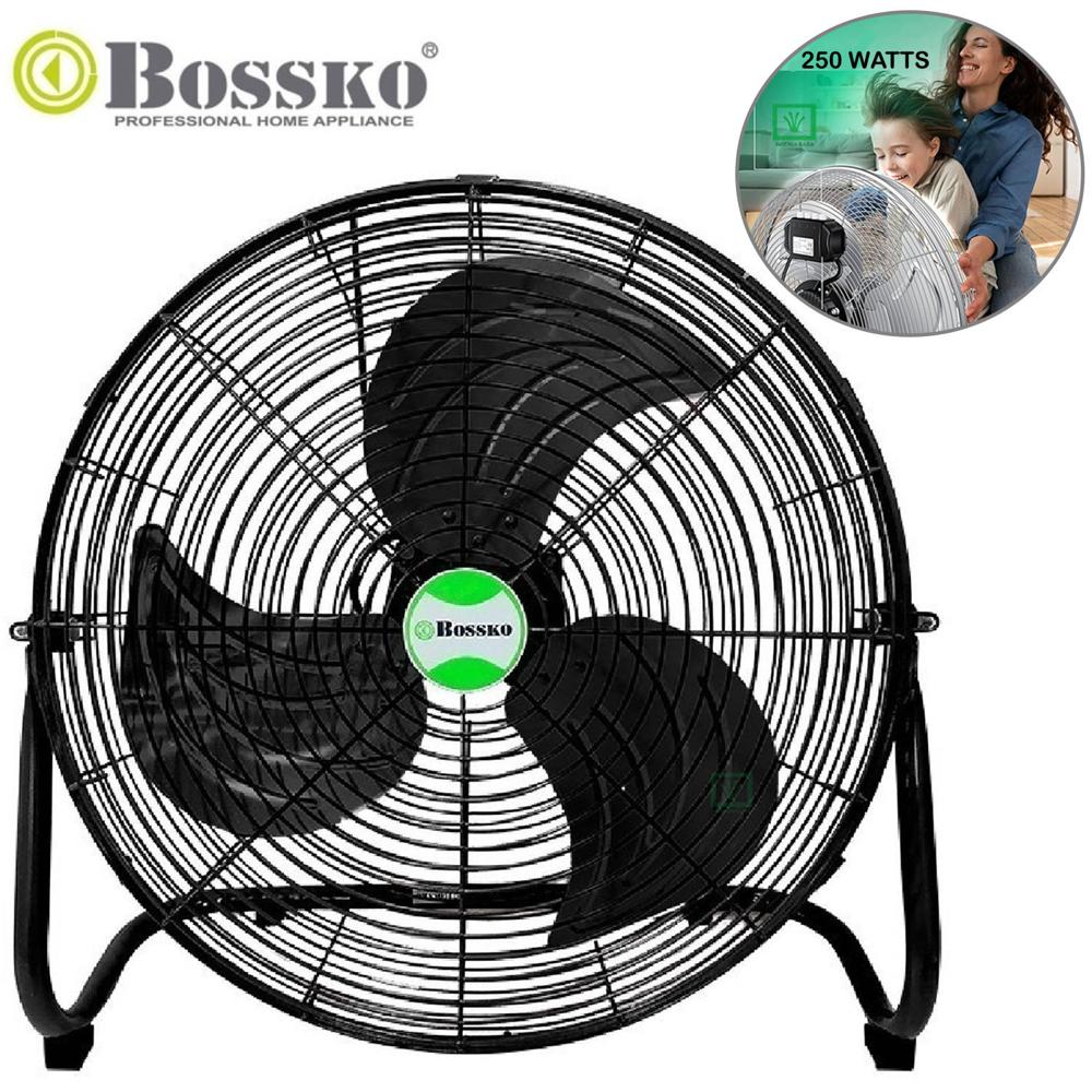 Ventilador de Piso Bossko BK8226VP 18'' 250 W Negro