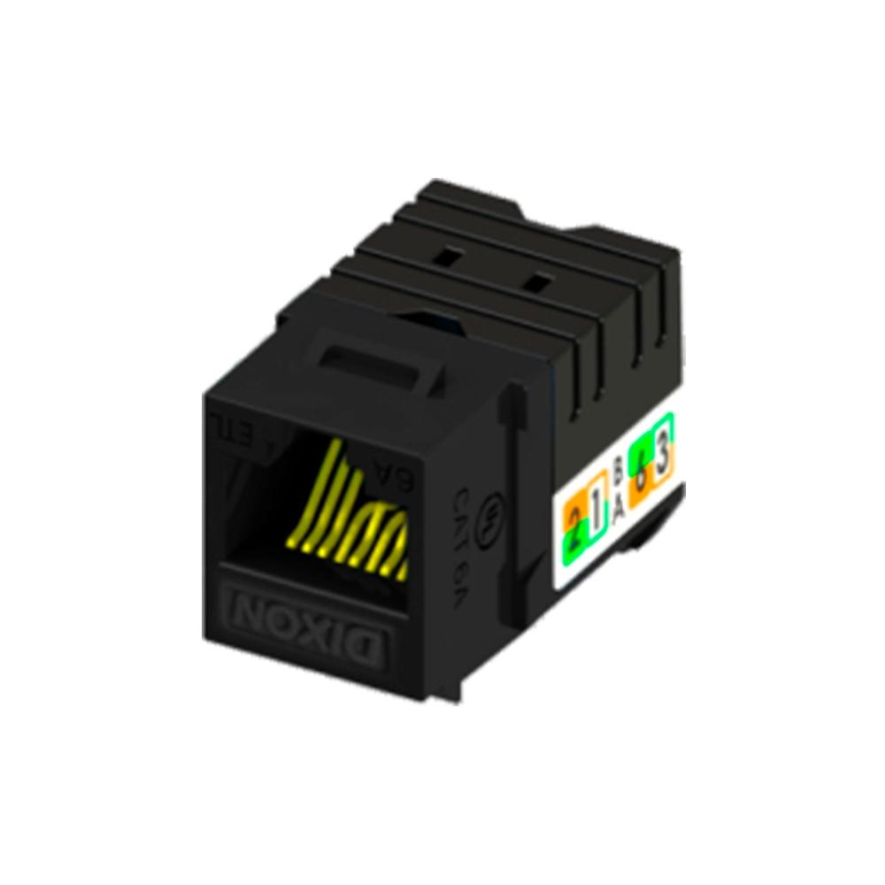 JACK RJ-45 DIXON CAT6A DE 23-26 AWG NEGRO - P/N: KJ38-C6A-US/BKN