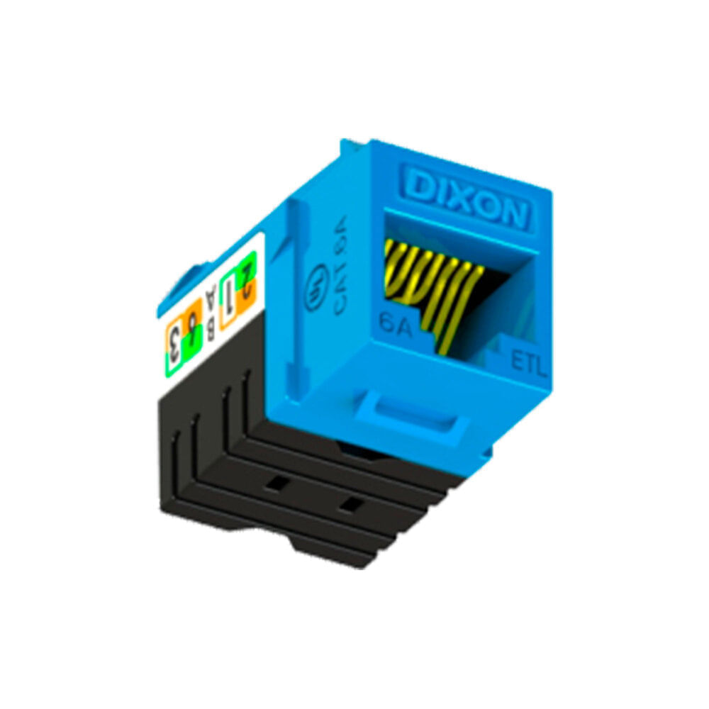 JACK RJ-45 DIXON CAT6A DE 23-26 AWG COLOR AZUL P/N: KJ38-C6A-US/BLN