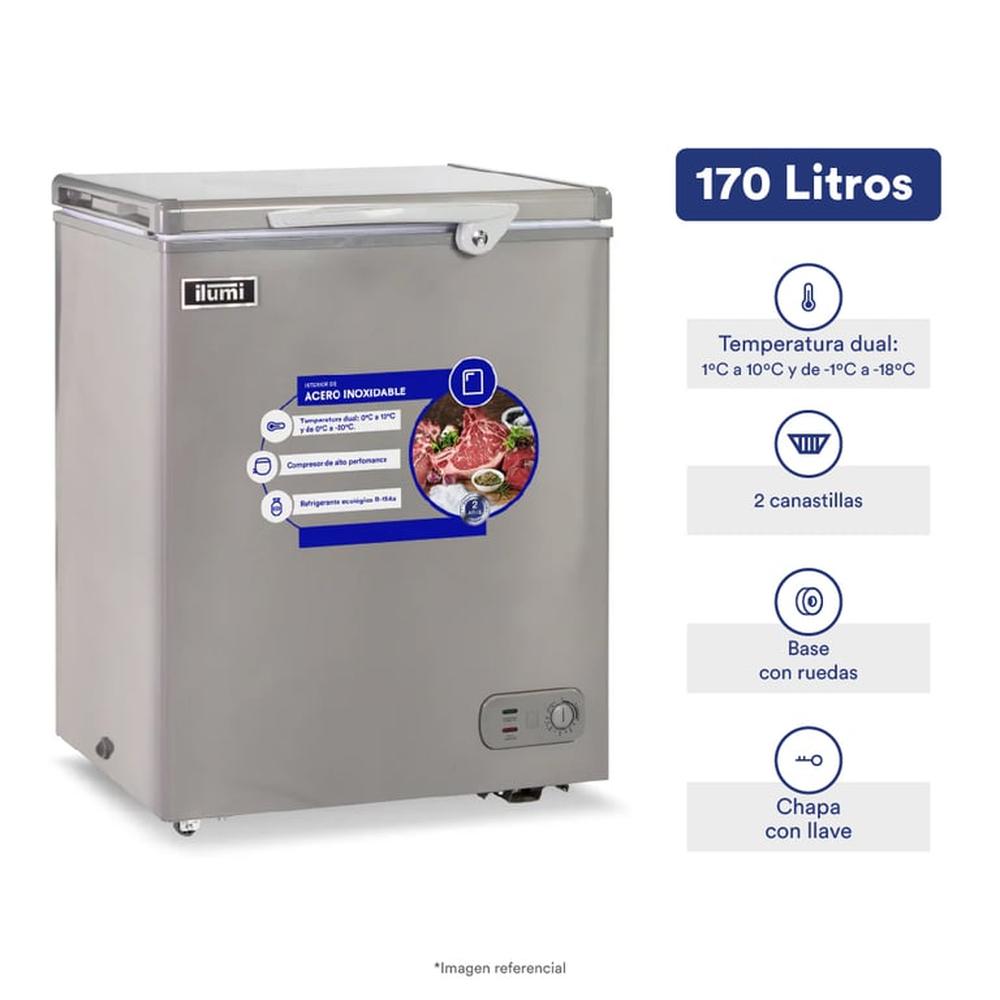 Congelador dual Ilumi de 170 Litros