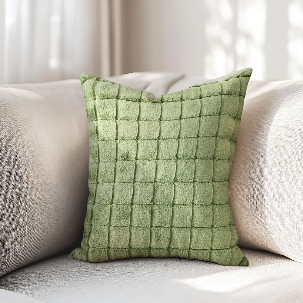 Cojín Velvet Verde Pastel 45x45cm Otoño Orange