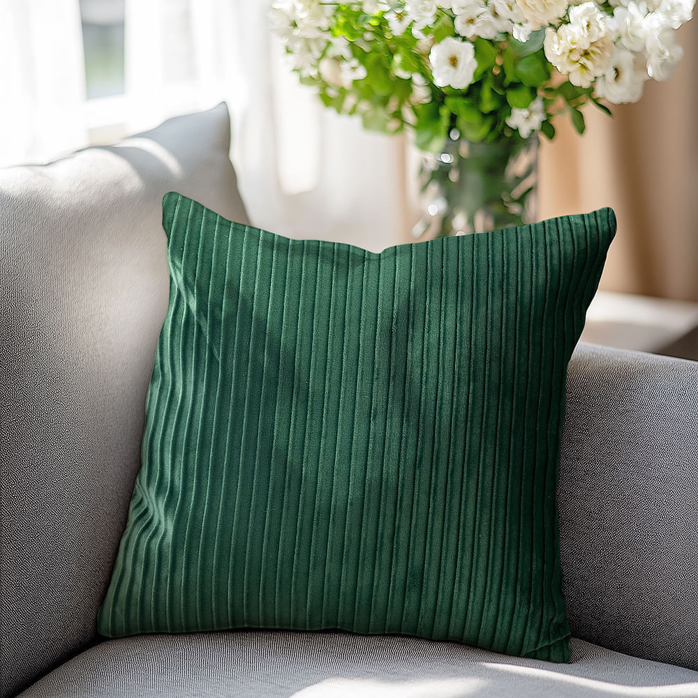 Cojín Velvet Holandés Verde 45x45cm Otoño Orange