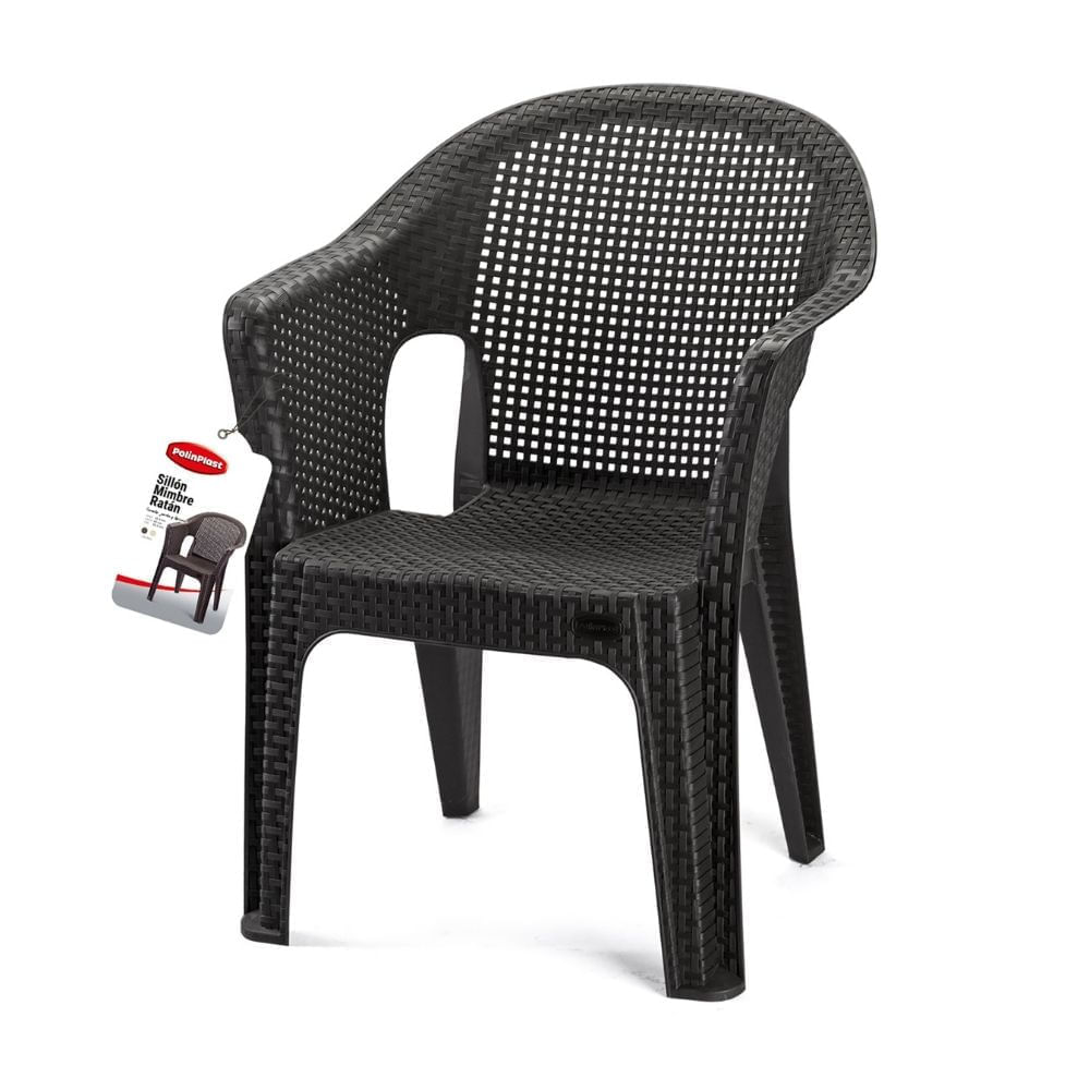 Sillón de Exterior Mimbre Negro