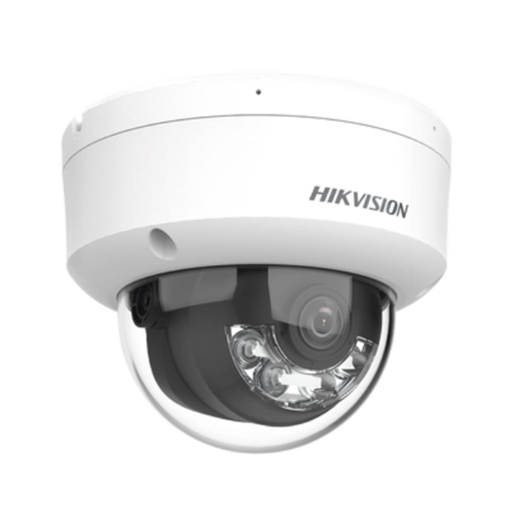 CAMARA HIKVISION DOMO 4MP LENTE 2.8MM IR30M SMART HYBRID LIGHT POE CON AUDIO P/N: DS-2CD1143G2-LIU