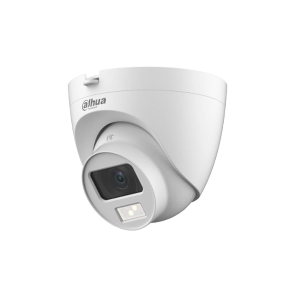 CAMARA DAHUA HDCVI DOMO 5MP DUAL LIGHT 20M, IP67 C/MICROFONO BLANCO P/N: DH-HAC-HDW1500CLQ-IL-A