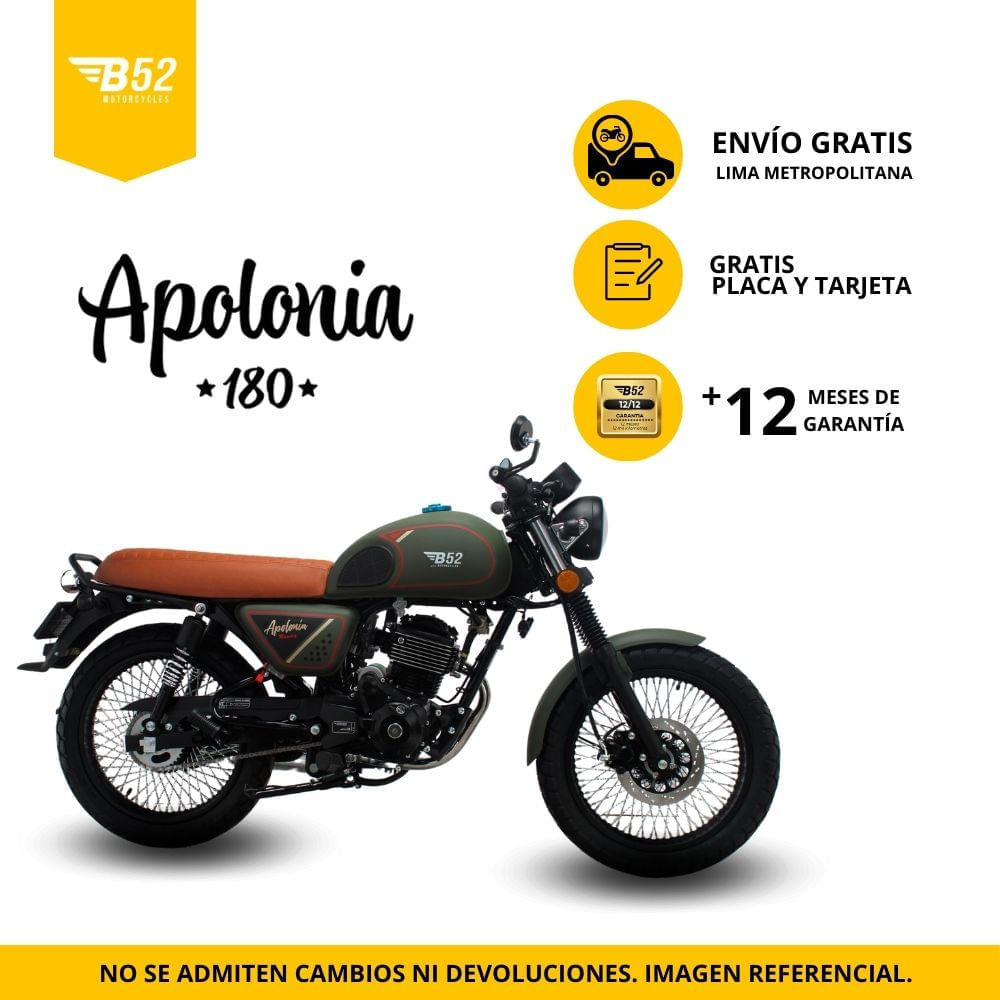 Moto Café Racer B52 Apolonia 180 Cc - Verde