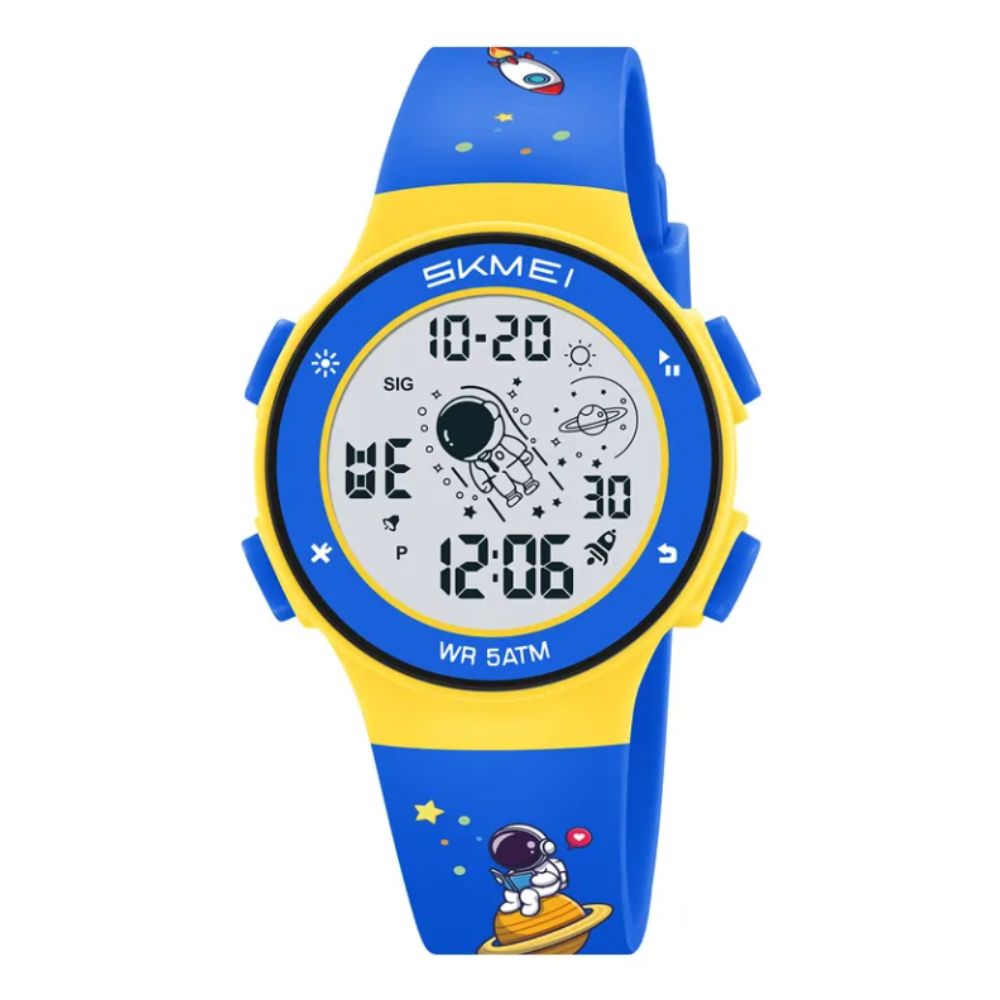 Reloj digital de silicona para niños modelo Astronauta azul