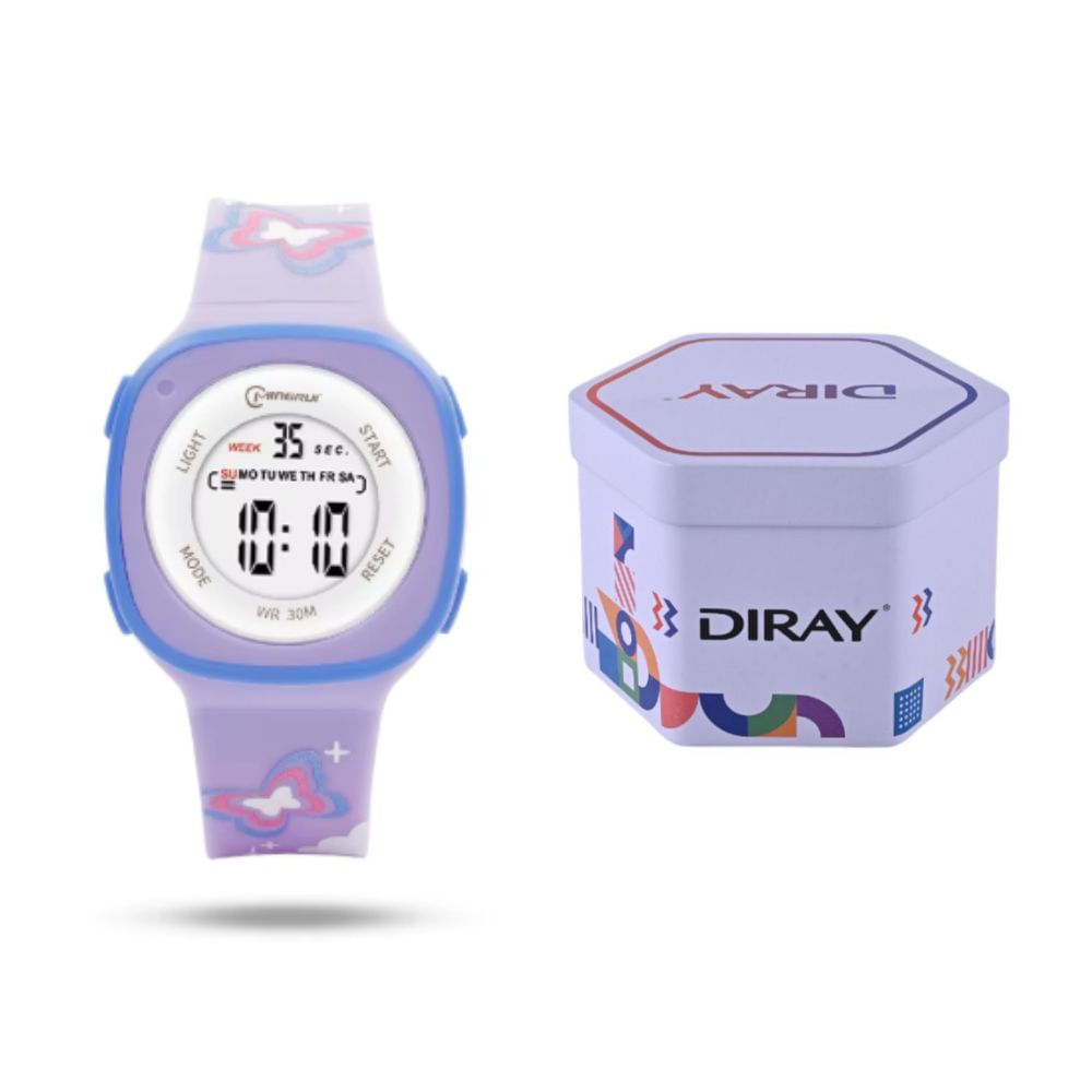 Reloj digital de silicona para niñas modelo Mariposa azul