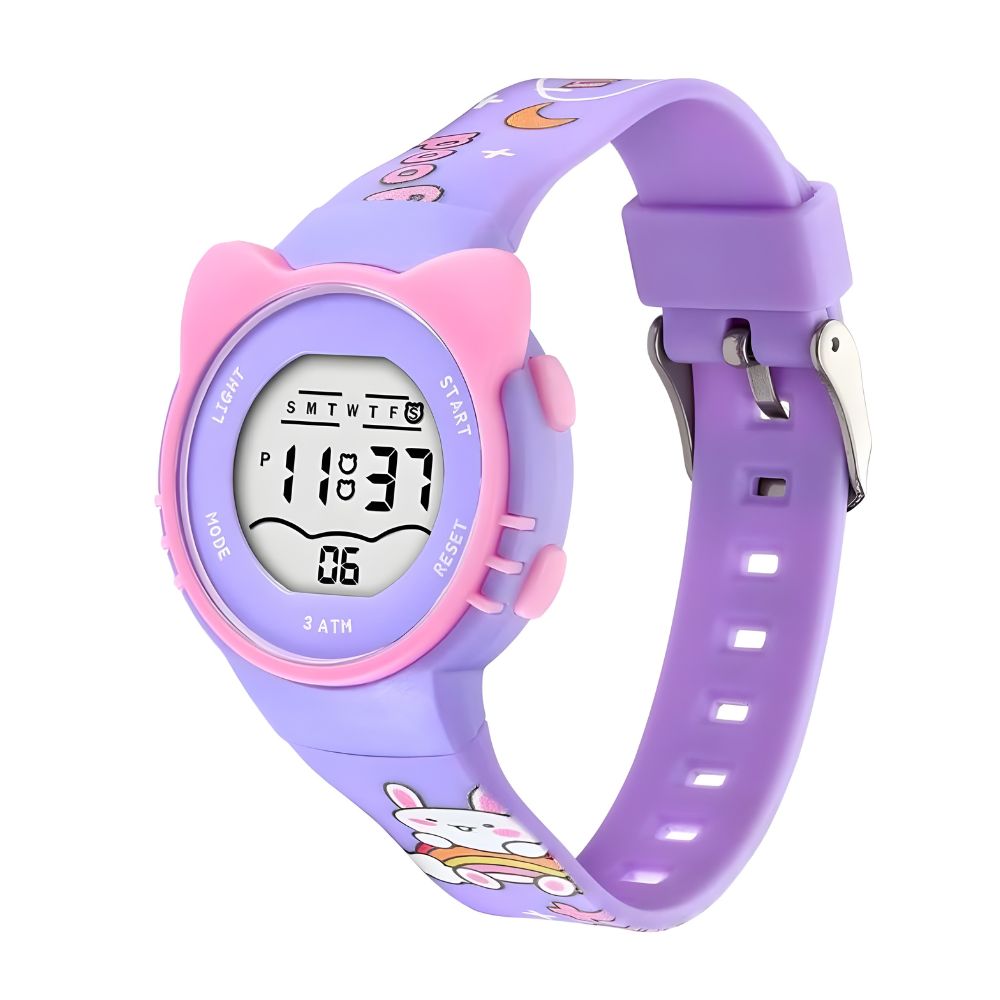 Reloj digital de silicona para niñas modelo Kitty good night