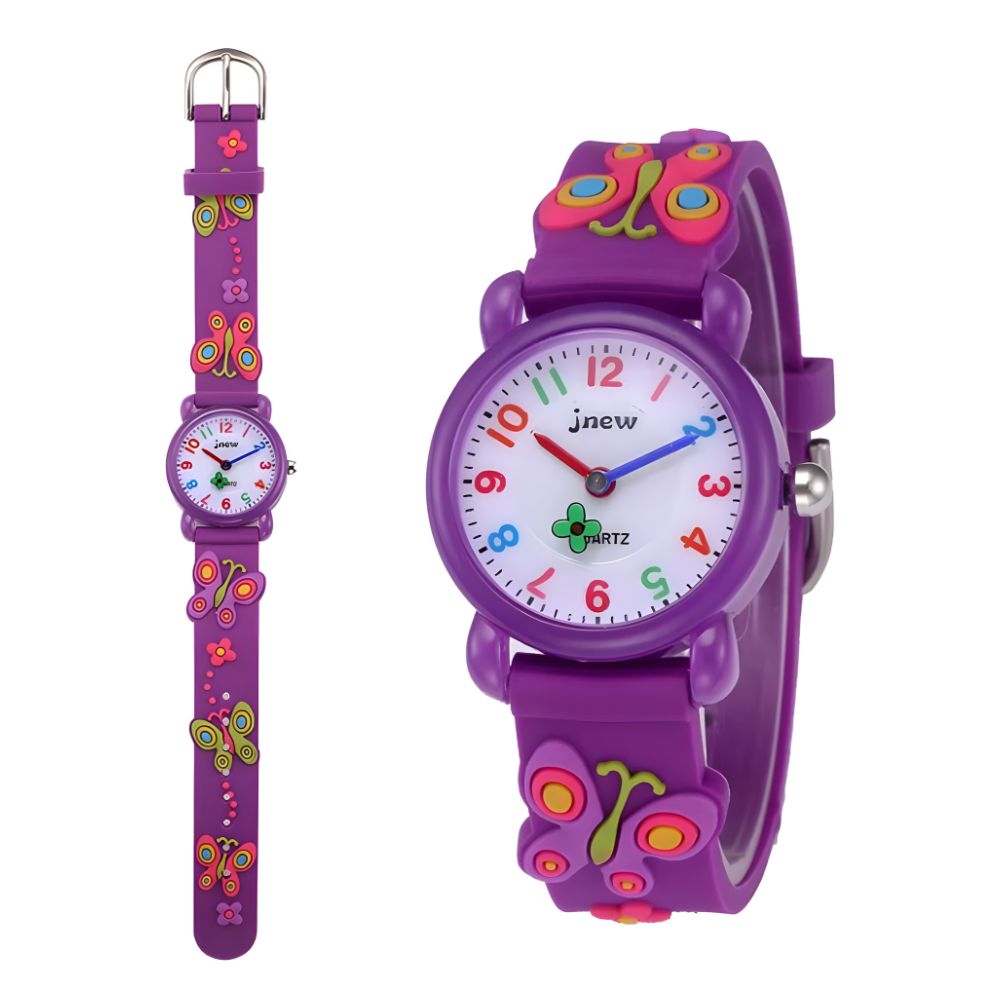 Reloj digital de silicona para niñas modelo Vuelo de mariposas