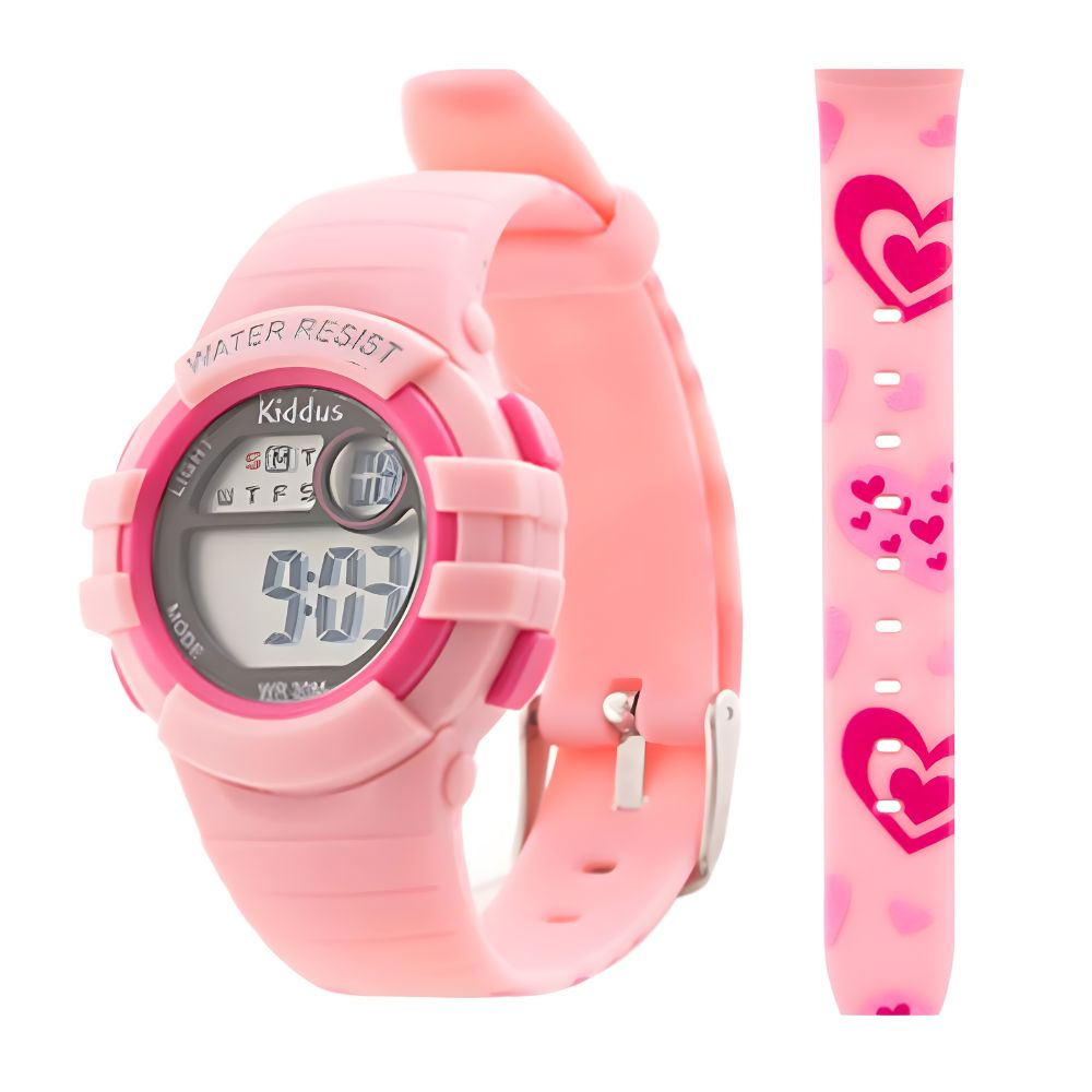 Reloj digital de silicona para niñas modelo Corazones