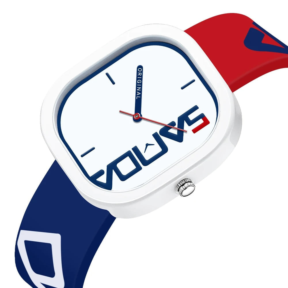 Reloj Hombre Deportivo SANDA 3203 Análogo Blanco