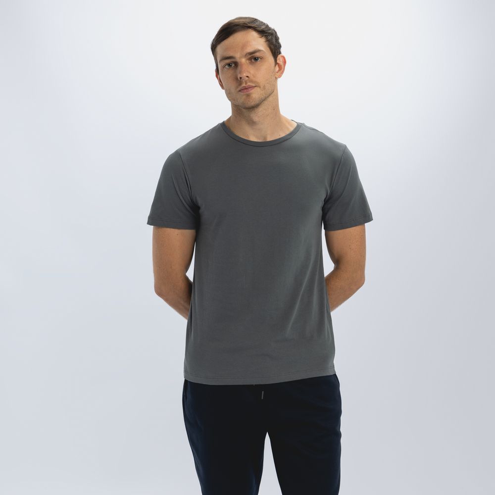 Polo Hombre C Neck Pre Nac Gris Malabar