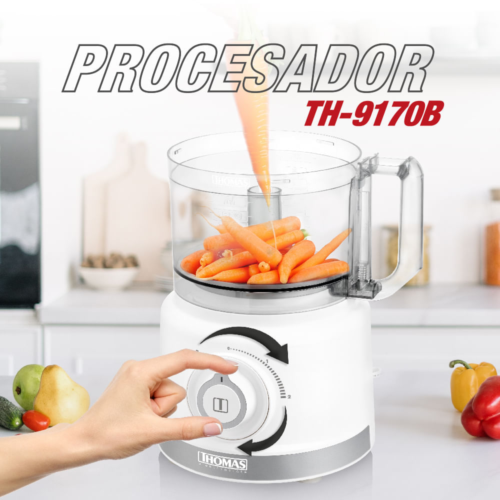 Licuadora y procesador Thomas TH-9170B Blanco