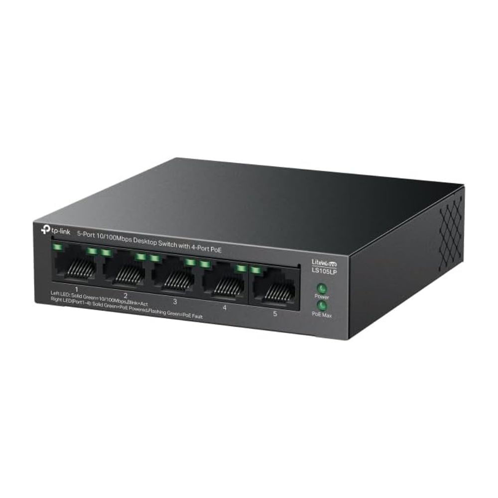 Switch TP-Link LS105LP de 5 Puertos (4 Puertos PoE+)