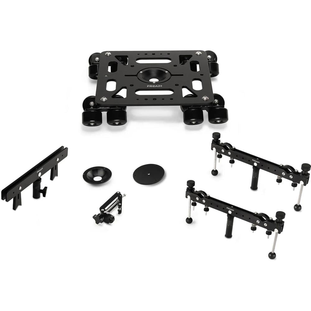 Proaim Breeza Dolly Slider para Cámara de Video/Cine con Ruedas Metalon y Soporte Universal