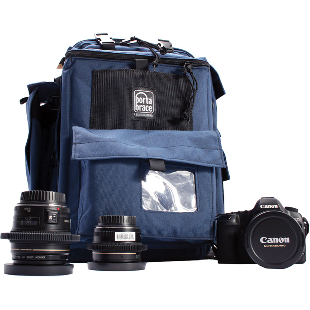 PortaBrace BC-1N Mochila para Cámara (Azul Firmado) - Compatible con D-SLR, Kit de 3 Lentes, Soporta