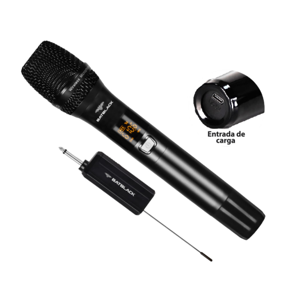 Microfono Inalambrico Batblack bt-lr51 Recargable