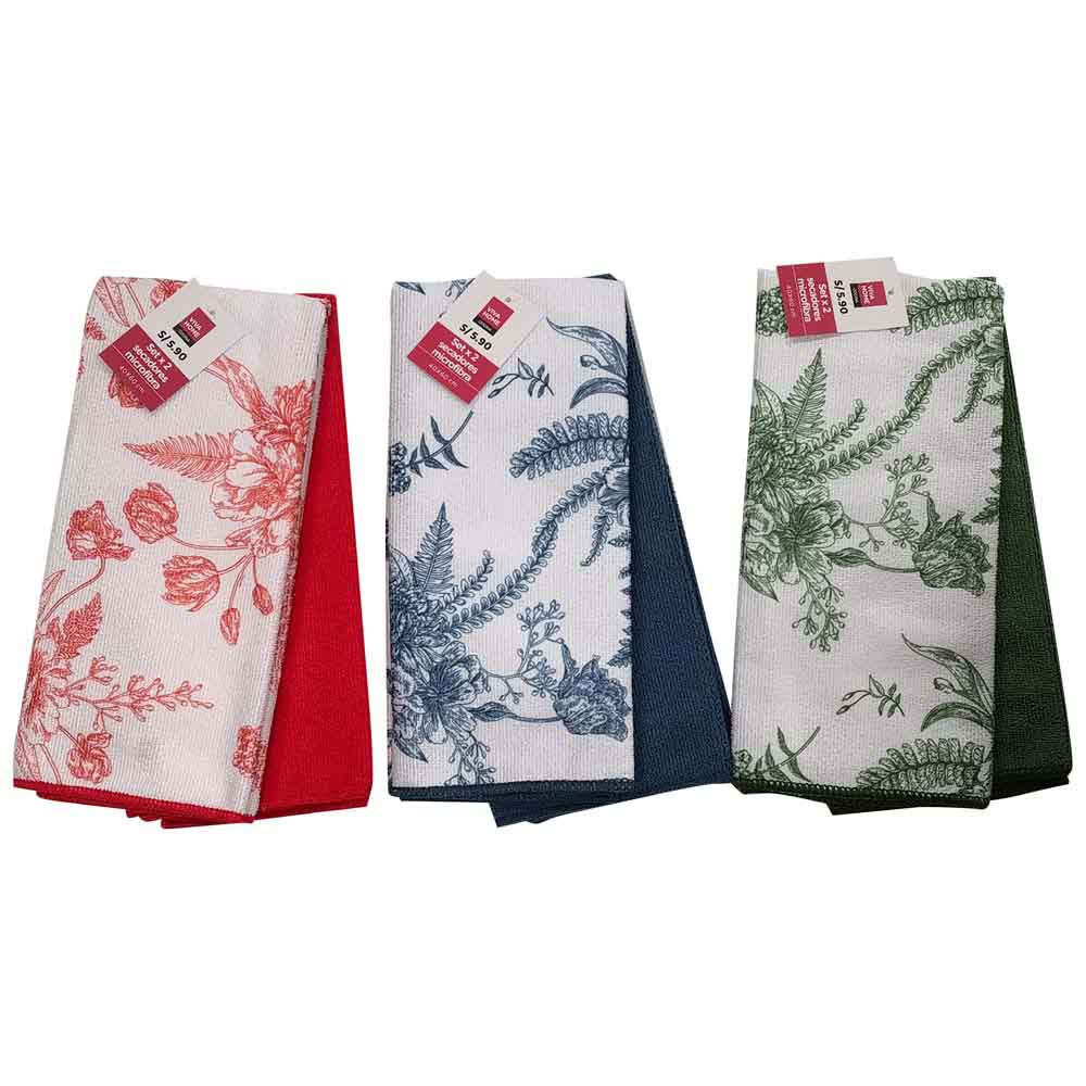 Set de Secadores VIVA HOME Microfibra Dis1 2un (Modelos Aleatorios)