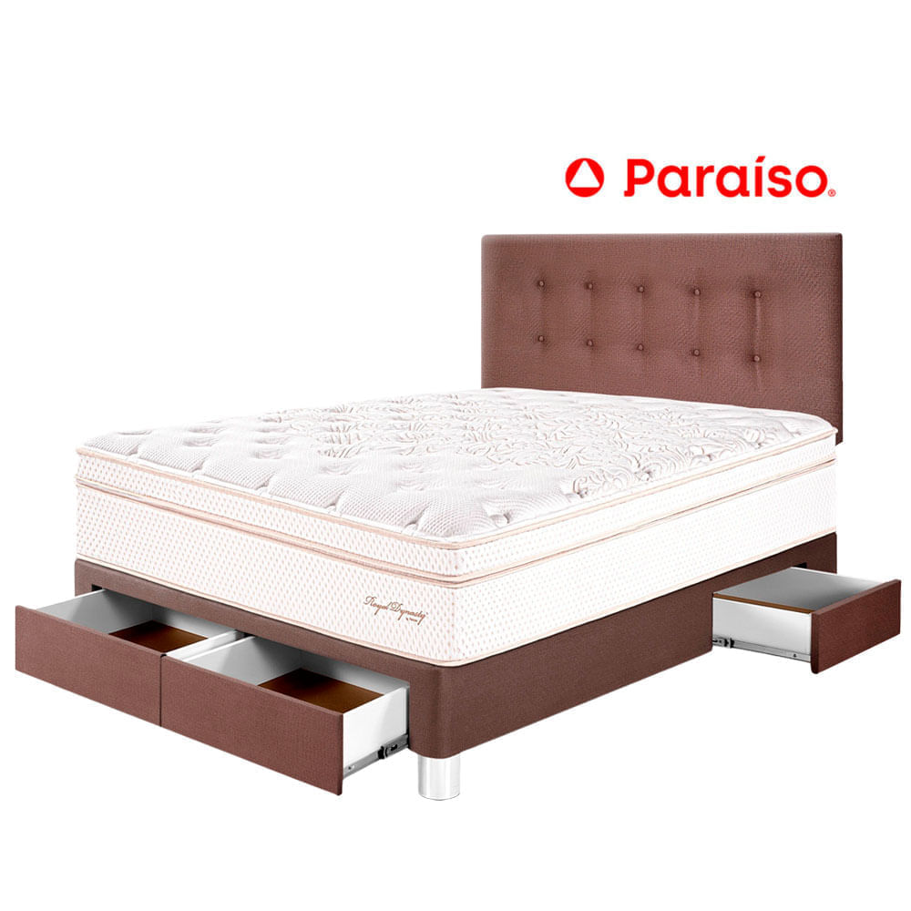 Dormitorio PARAÍSO Royal Dynasty C Caj 2 Plazas Chocolate