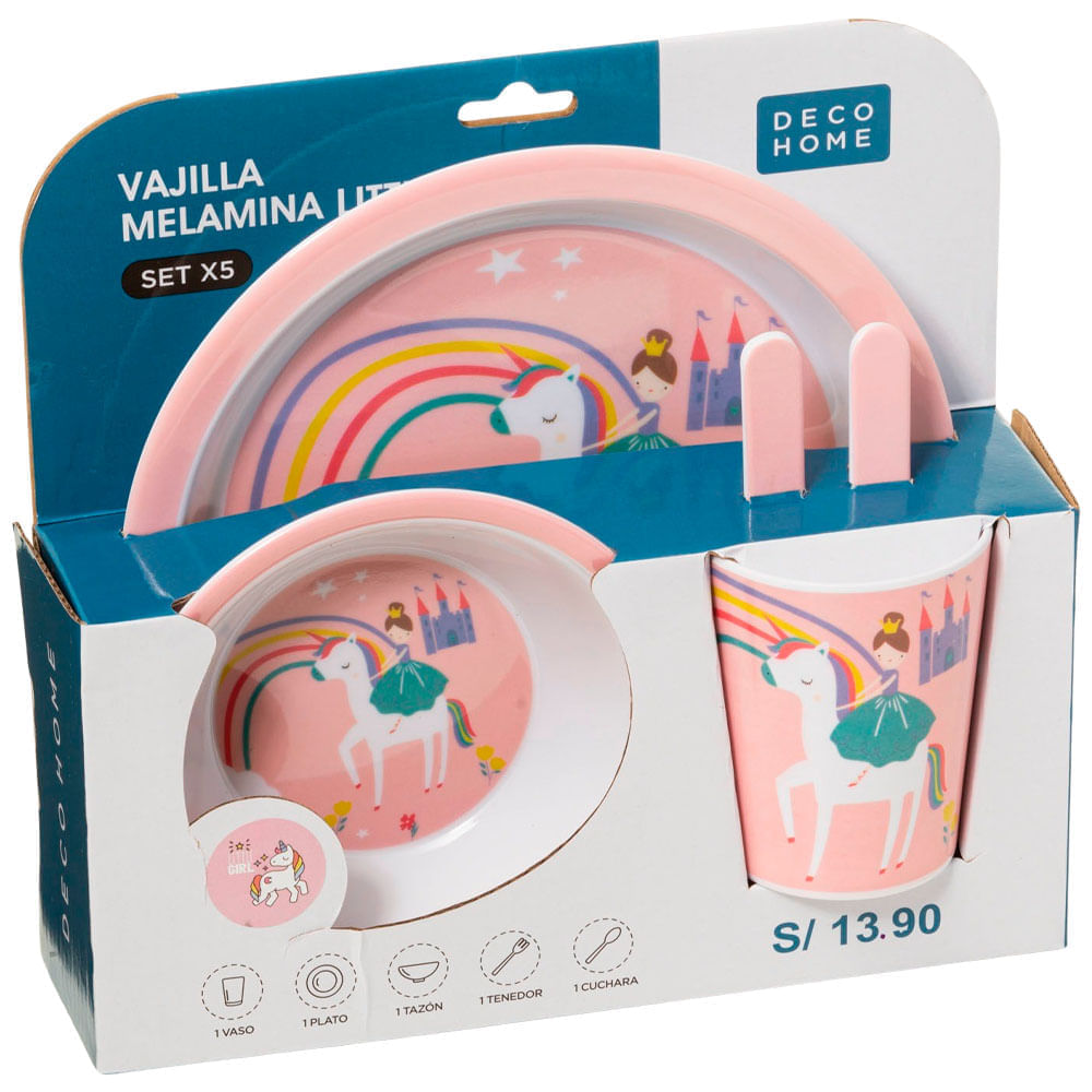 Set de Vajillas DECO HOME Melam Little Girl 5pzas