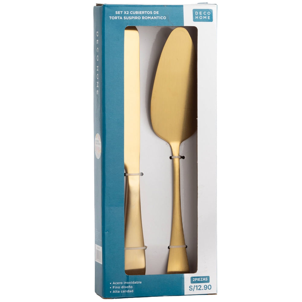 Set de Cubiertos DECO HOME Torta Suspiro Romántico Oi 2025 2un