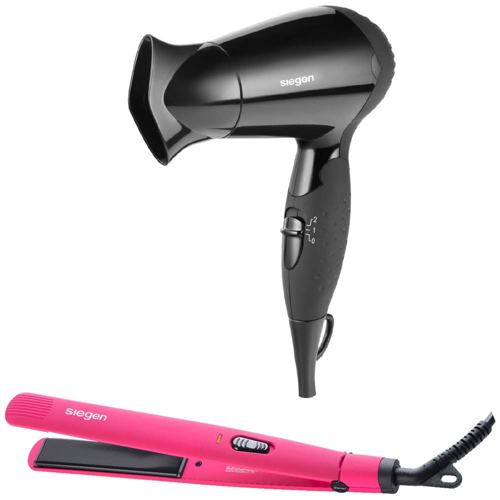 Combo SIEGEN Secadora de Cabello SG-3005 + Alisadora de Cabello SG-3510