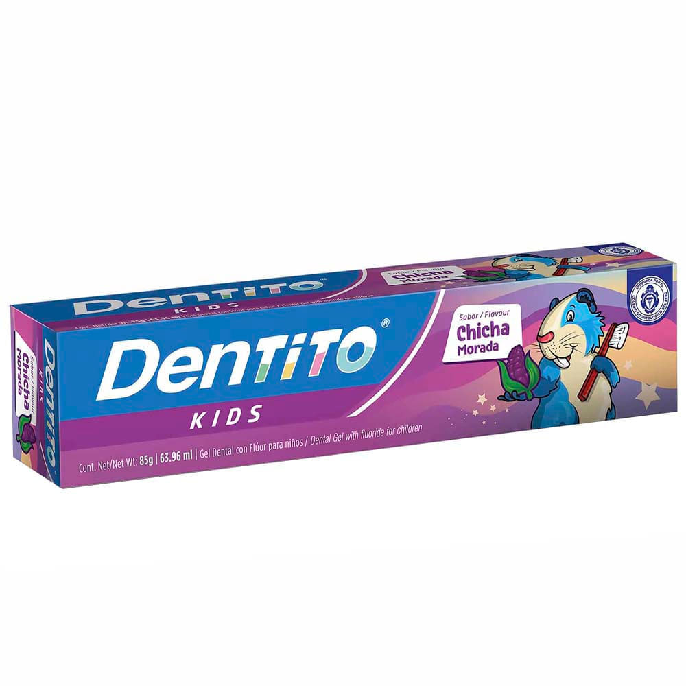 Crema Dental DENTITO Kids Chicha Morada 85g Tubo 1un