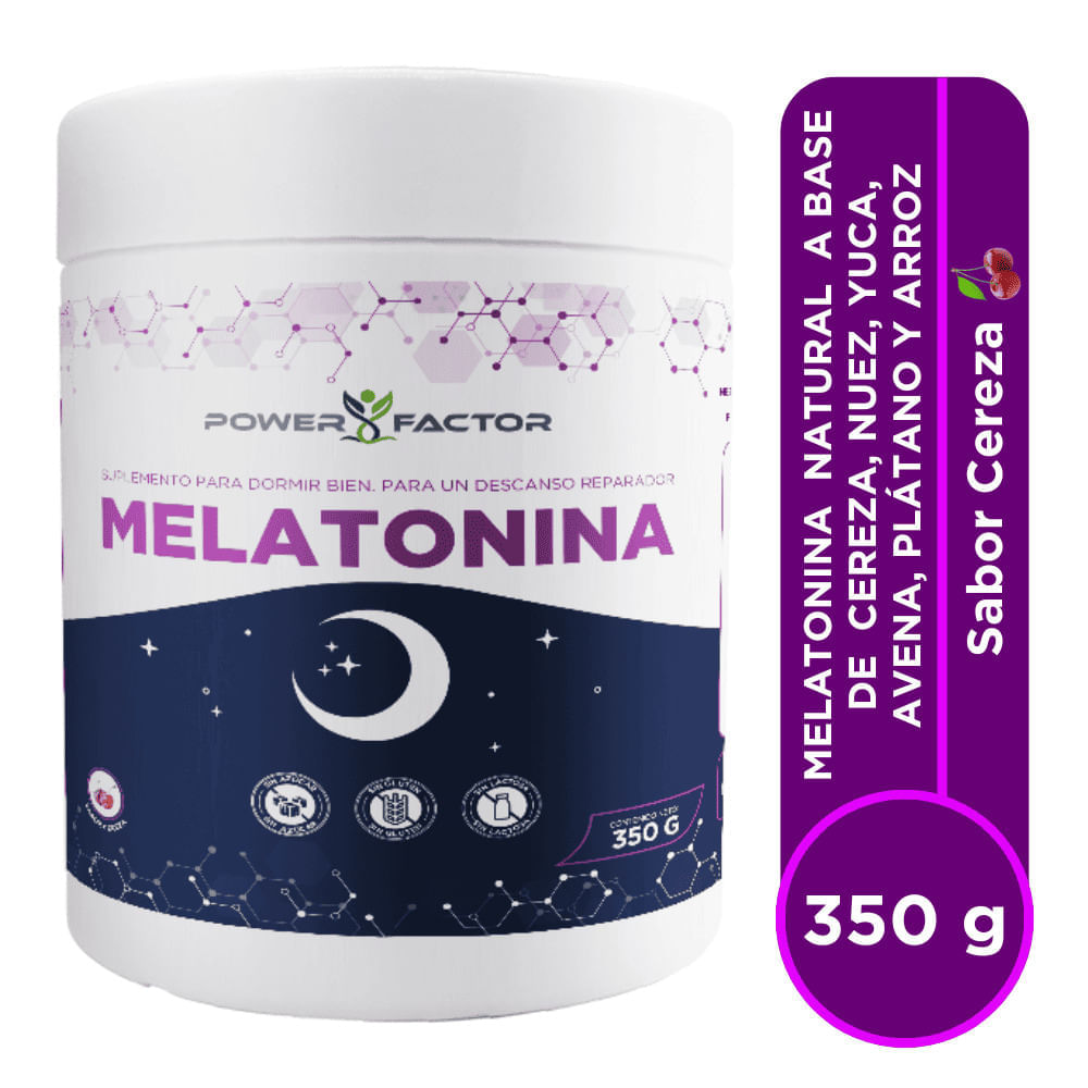 SUPLEMENTO POWER FACTOR MELATONINA EN POLVO SIN AZUCAR FRASCO 350 G