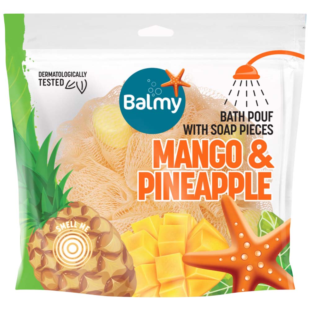 Esponja Baño + Jabón BALMY Mango Piña   Bolsa 1un