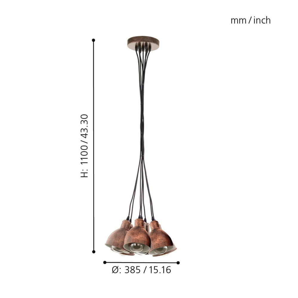Lámpara Colgante Eglo Priddy 1
