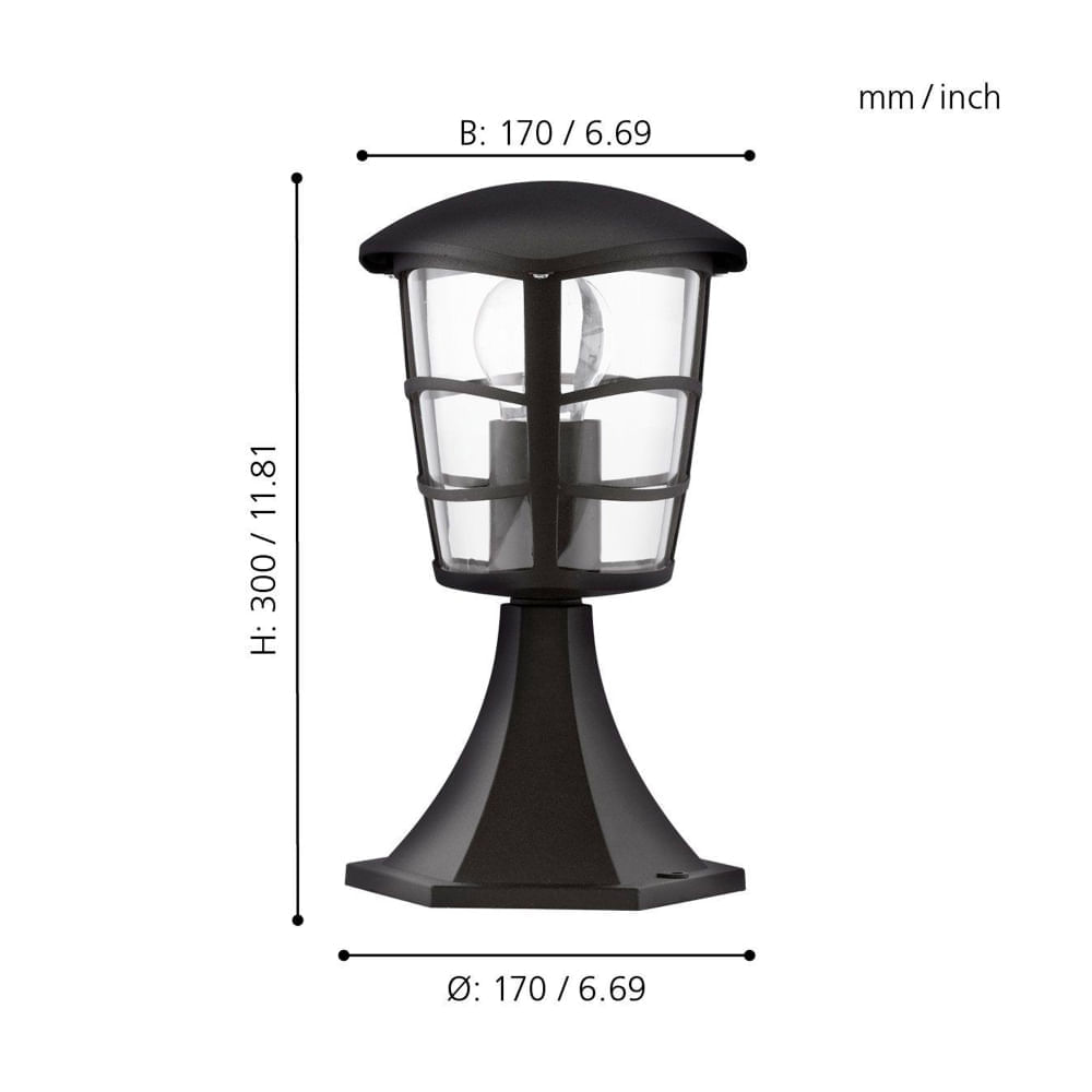 Lámpara De Exterior Poste Eglo Aloria