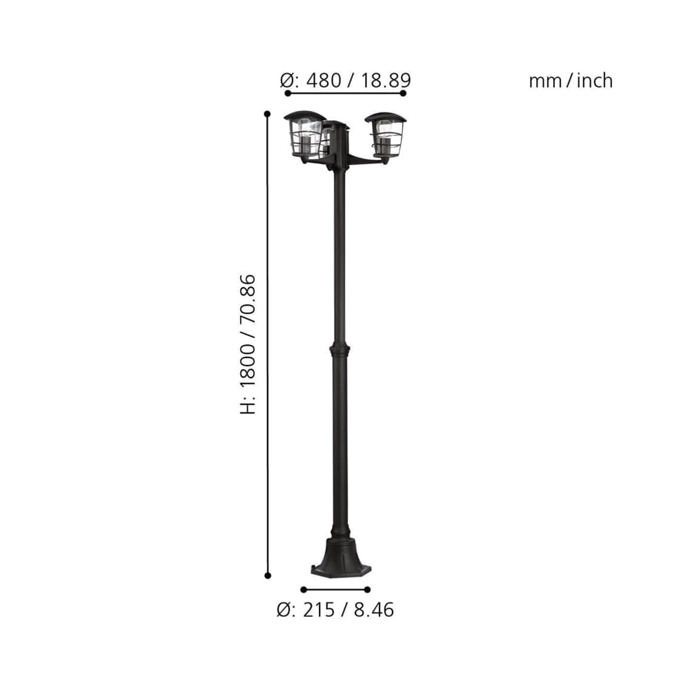 Lámpara De Pie Eglo Aloria 3X60W