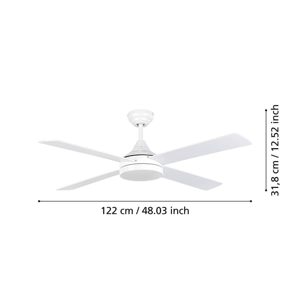 Ventilador Eglo Trinidad D1220 Blanco