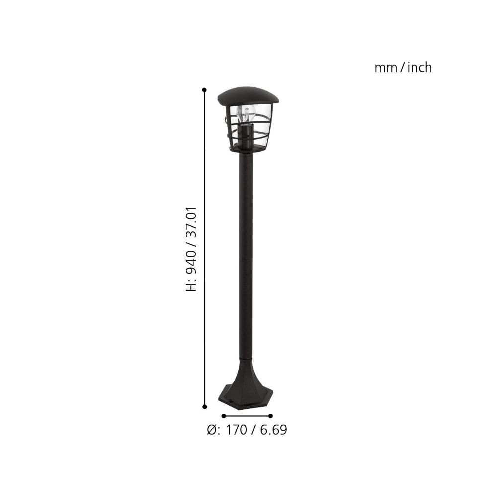 Lámpara Exterior Poste Eglo Alor