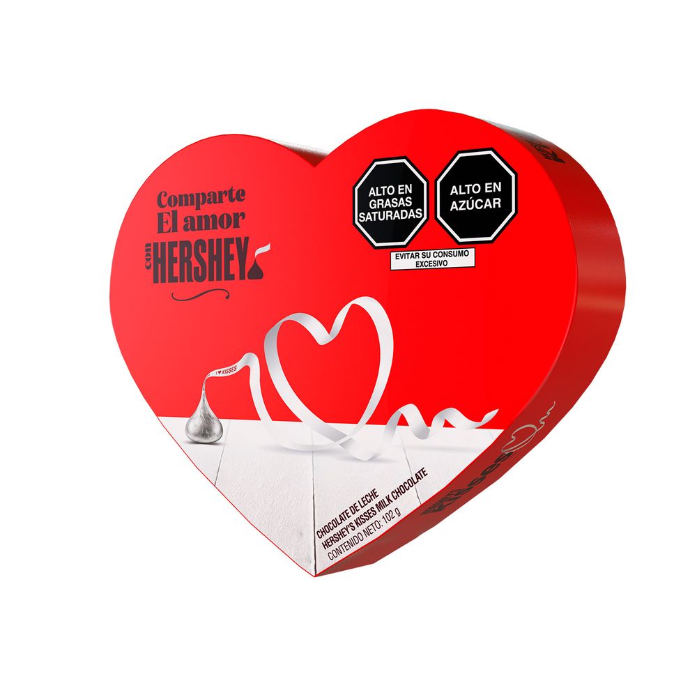 Kisses Corazon Chocolate Con Leche 102G 12/1