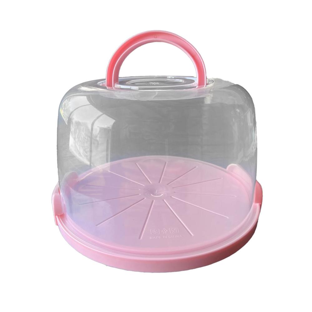 Porta Torta Frutas Comida Con Sujetadores Grande Rosado