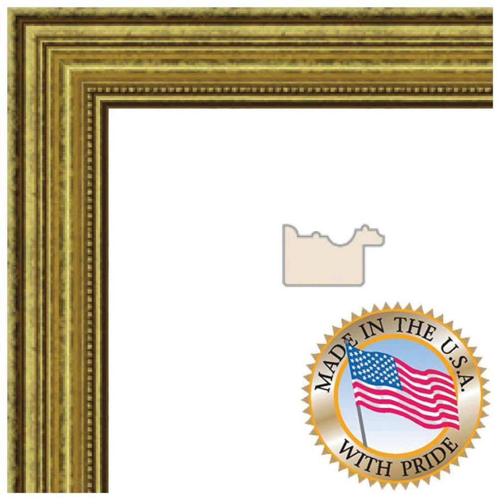 Marco de Foto ART TO FRAMES 4159 con Folio Dorado en Pino (8 x 12 ...
