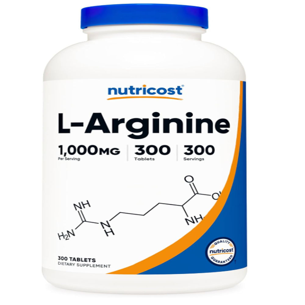 Nutricost L-Arginina 1000 mg, tabletas de aminoácidos (300 tabletas)