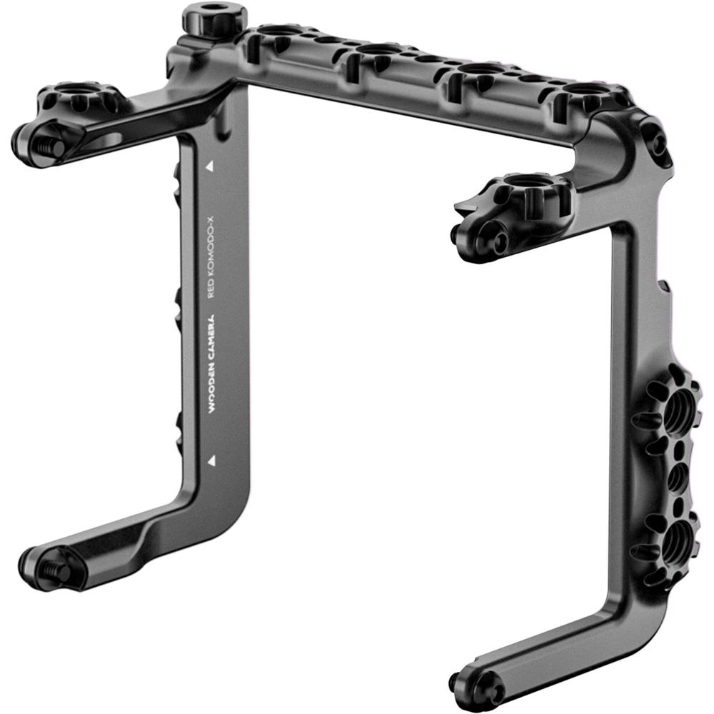 Sistema de Jaula Trasera de Madera para RED KOMODO-X con Doble Placa, Roscas Antitorsión y Accesorio