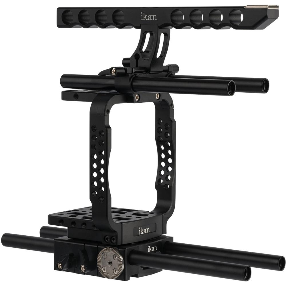 Sistema de Rig para Cámara ikan para Canon ME200 - Aluminio Ajustado, Cuerpo de Jaula, Placa Base de