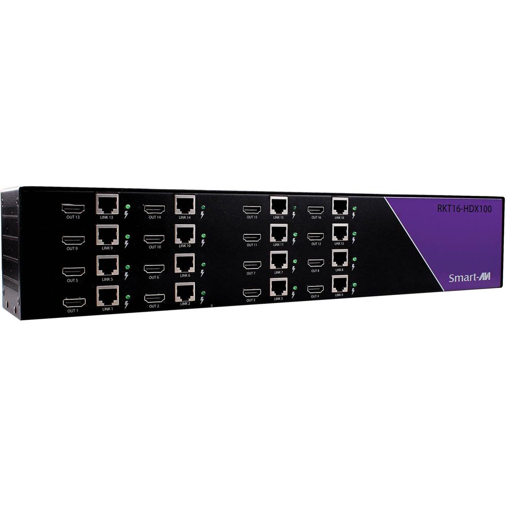 Smart-AVI RKT16-HDX100S Extensor HDMI de 16 Puertos sobre CAT5e/6 (150')