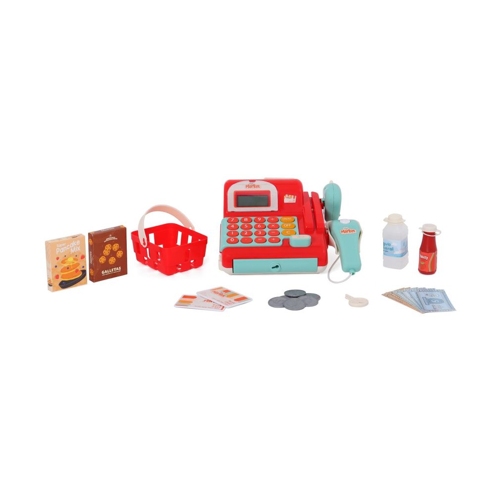 Caja Registradora De Juguete  Fun Market Rosa 20 Acces