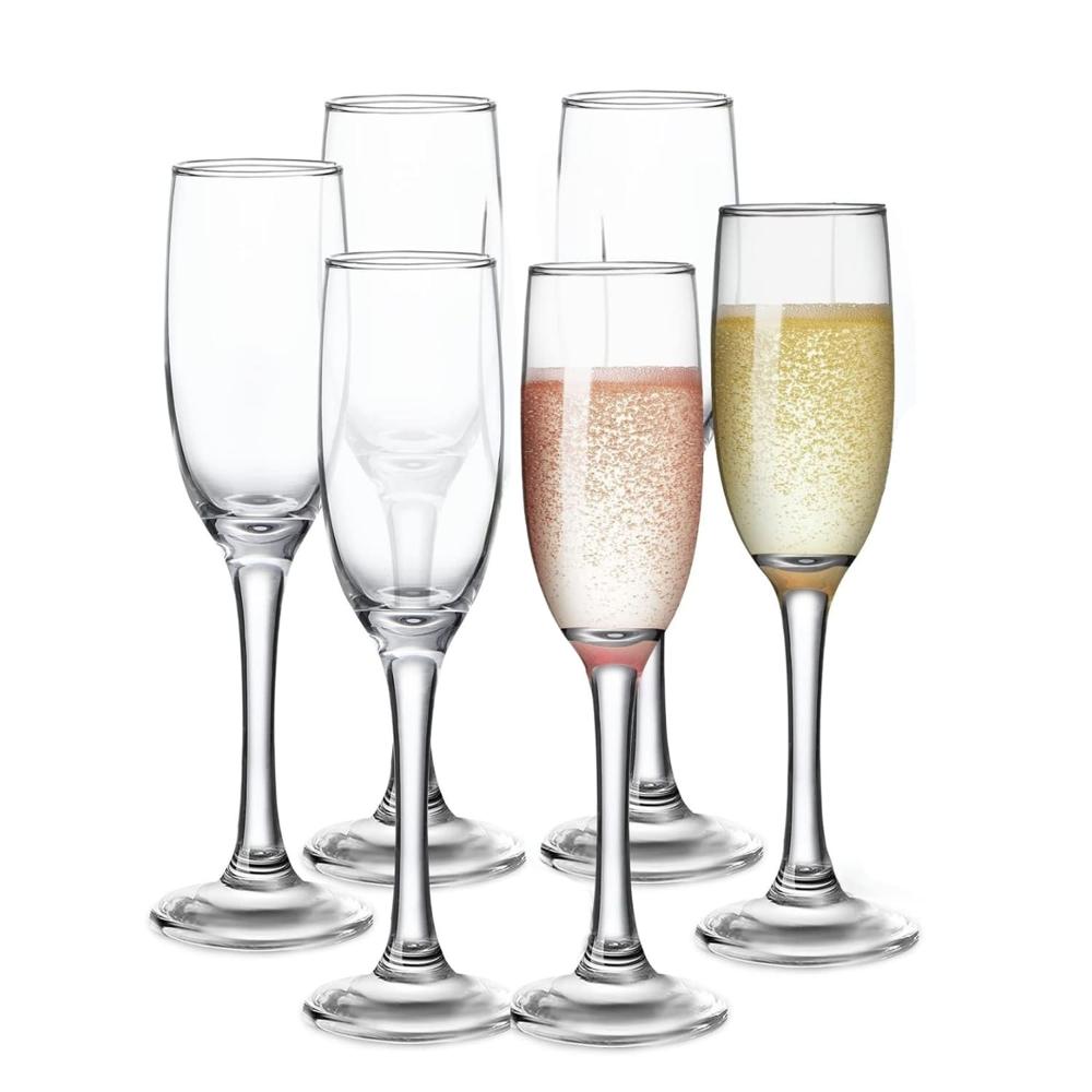 Copa de Champaña 180ml, Copas de Cristal x 6