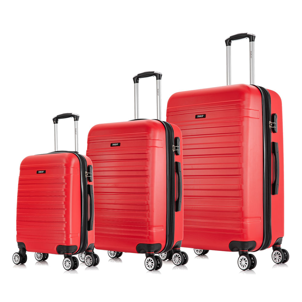 Dukap Maletas de viaje Liverpool Juego de 3 Rojo