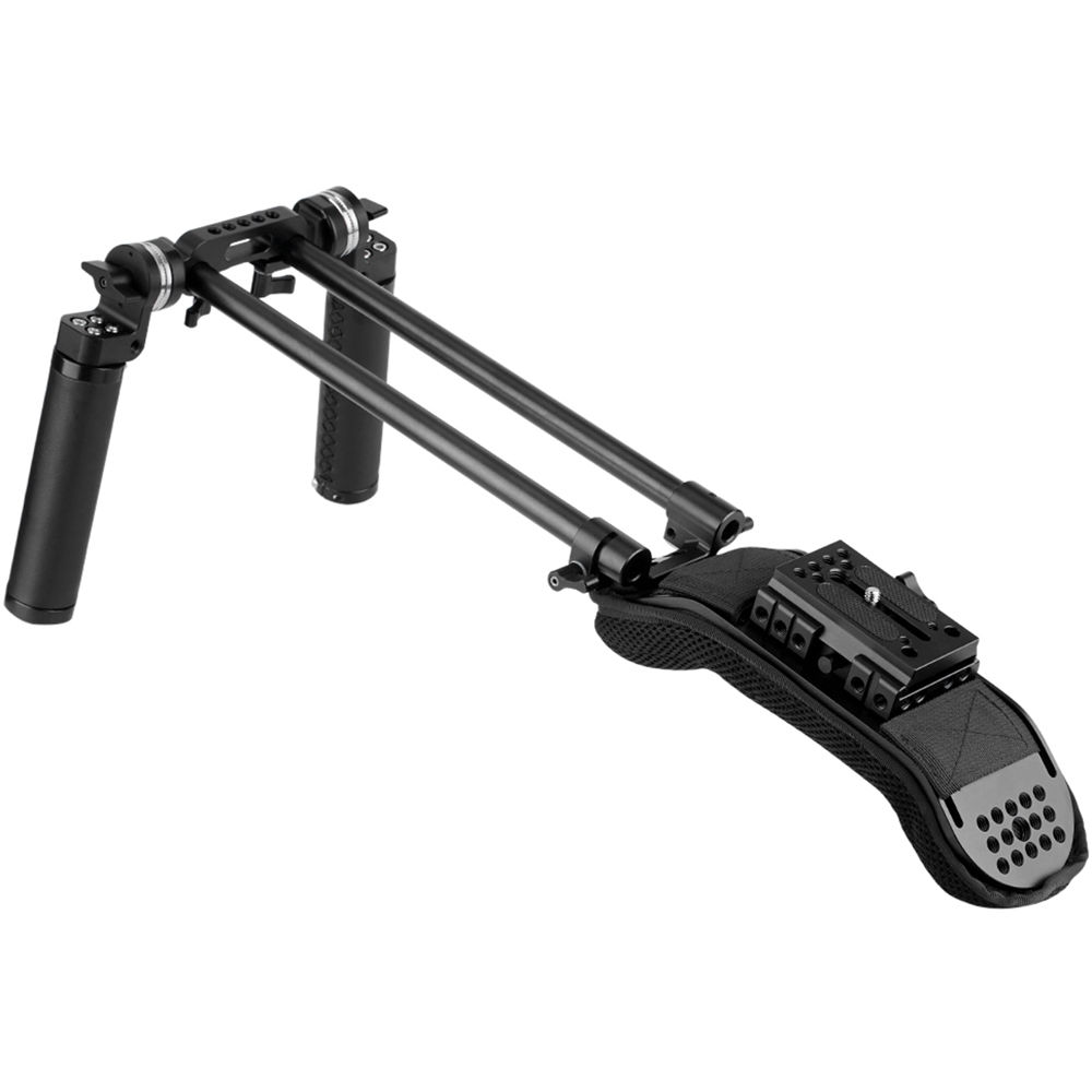 Soporte de Hombro Dual con Agarre de Cuero para Cámaras DSLR y Videocámaras - Niceyrig
