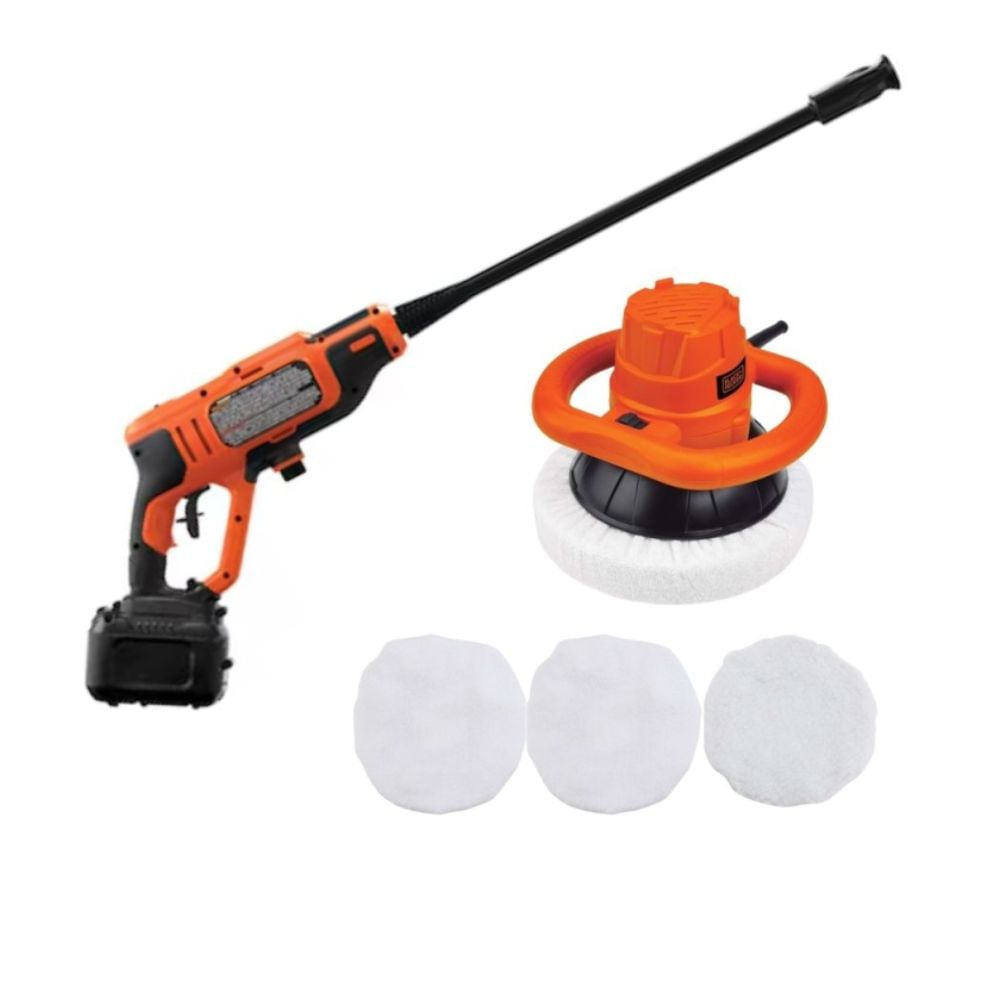 Hidrolavadora a Presión + Pulidora Orbital 10"" Black + Decker KP12K-K3